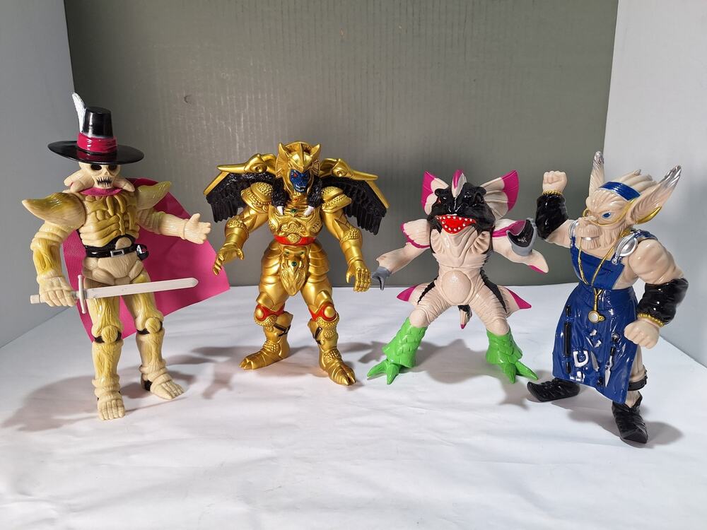 93 Bandai Power Ranger Evil Space Aliens 8" Goldar Bones Finster Pineoctopus Lot